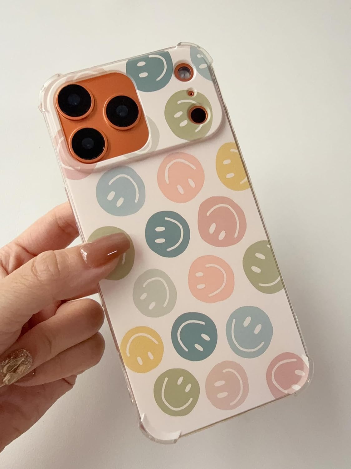 Cute Colorful Smile Face Phone Case Compatible with iPhone 17 Pro Max, Happy Face Phone Cover for iPhone 17 Pro Max